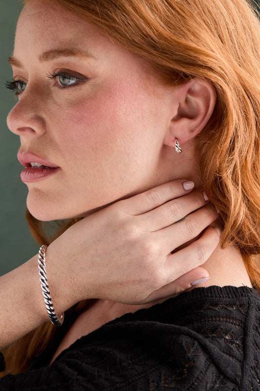 Puffy Rope Texture Cuff Bracelet