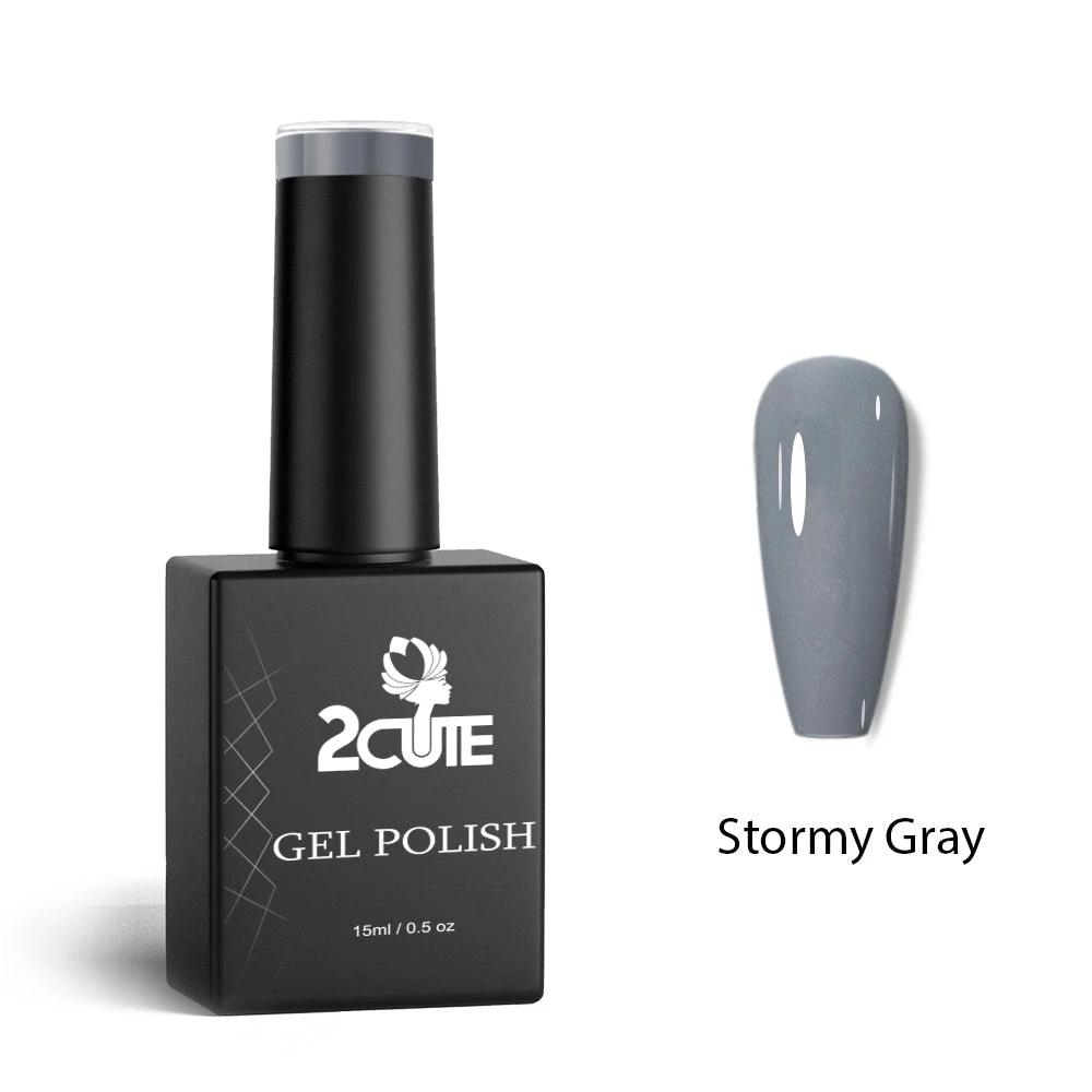 Stormy Gray by 2Cute Nails