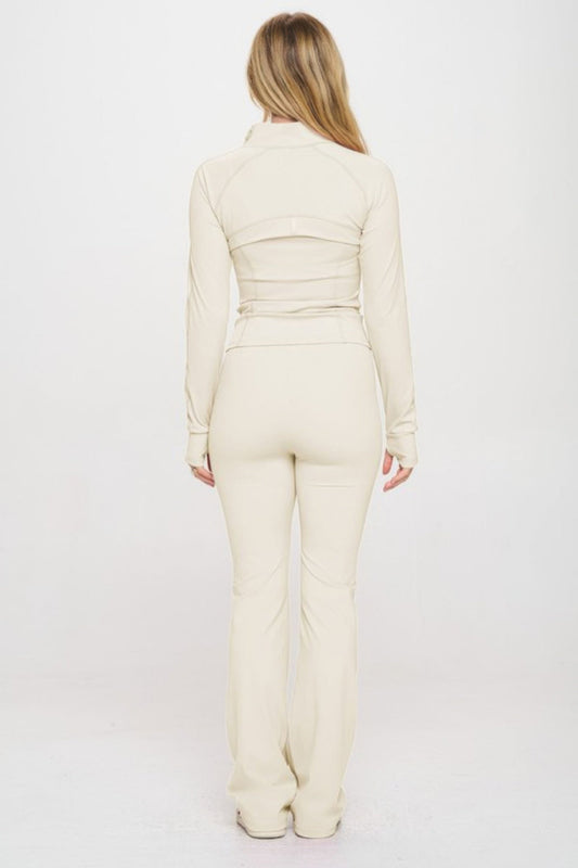 Premium Yoga Jacket W/jumpsuit Set