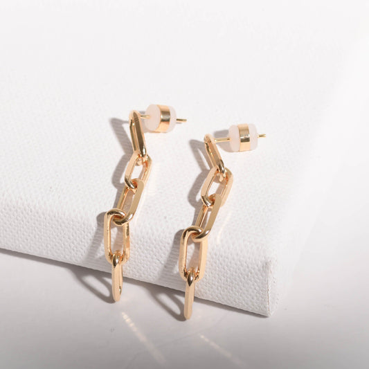 PaperClip Link Earrings by Views & Co
