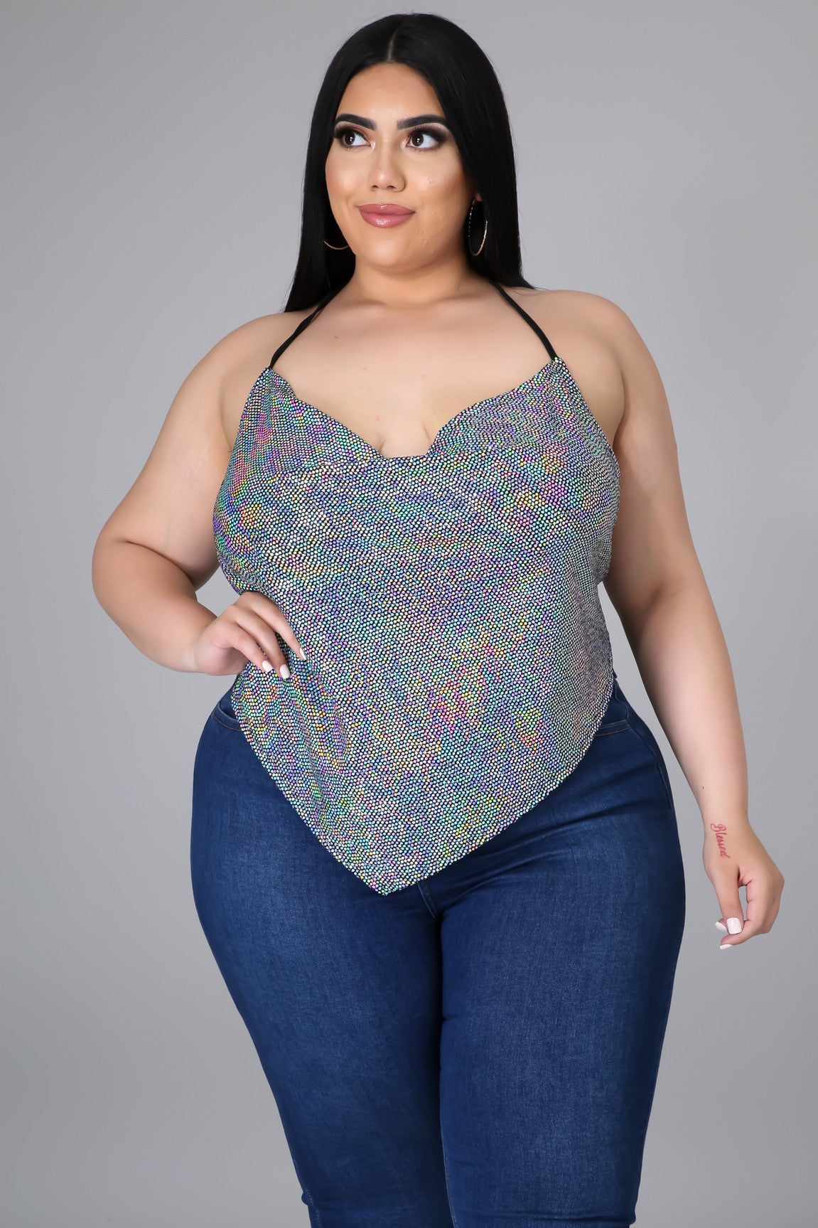 SHIMMY ME | HALTER TOP - 3X