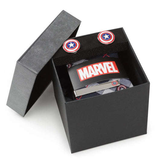 Marvel Captain America Favorites Necktie Gift Set by Cufflinks.com