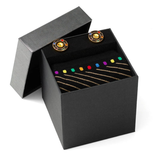 Marvel Avengers Infinity Stones Cufflinks and Socks Gift Set by Cufflinks.com