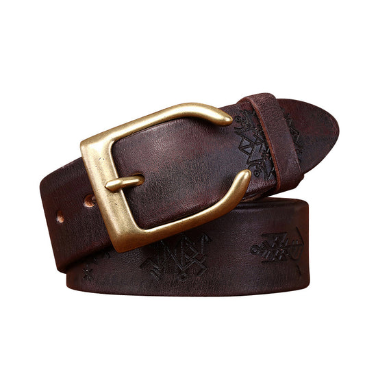 Men's Retro Trend Carved All-matching Belts