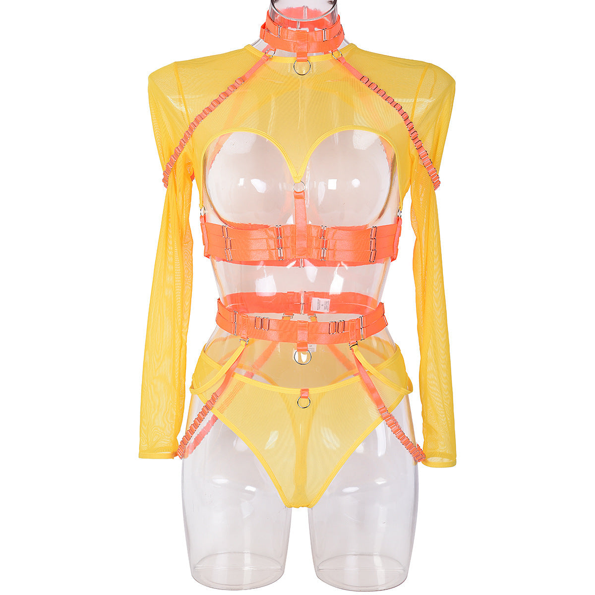 Sexy Three Piece Set at Complex Strap Halter Waist Seal Nightclub Sexy Underwear