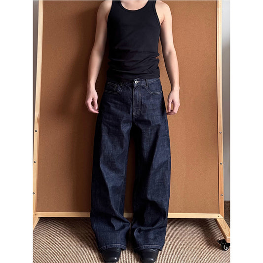 Men's Loose Straight-leg Wide-leg A- Line Jeans
