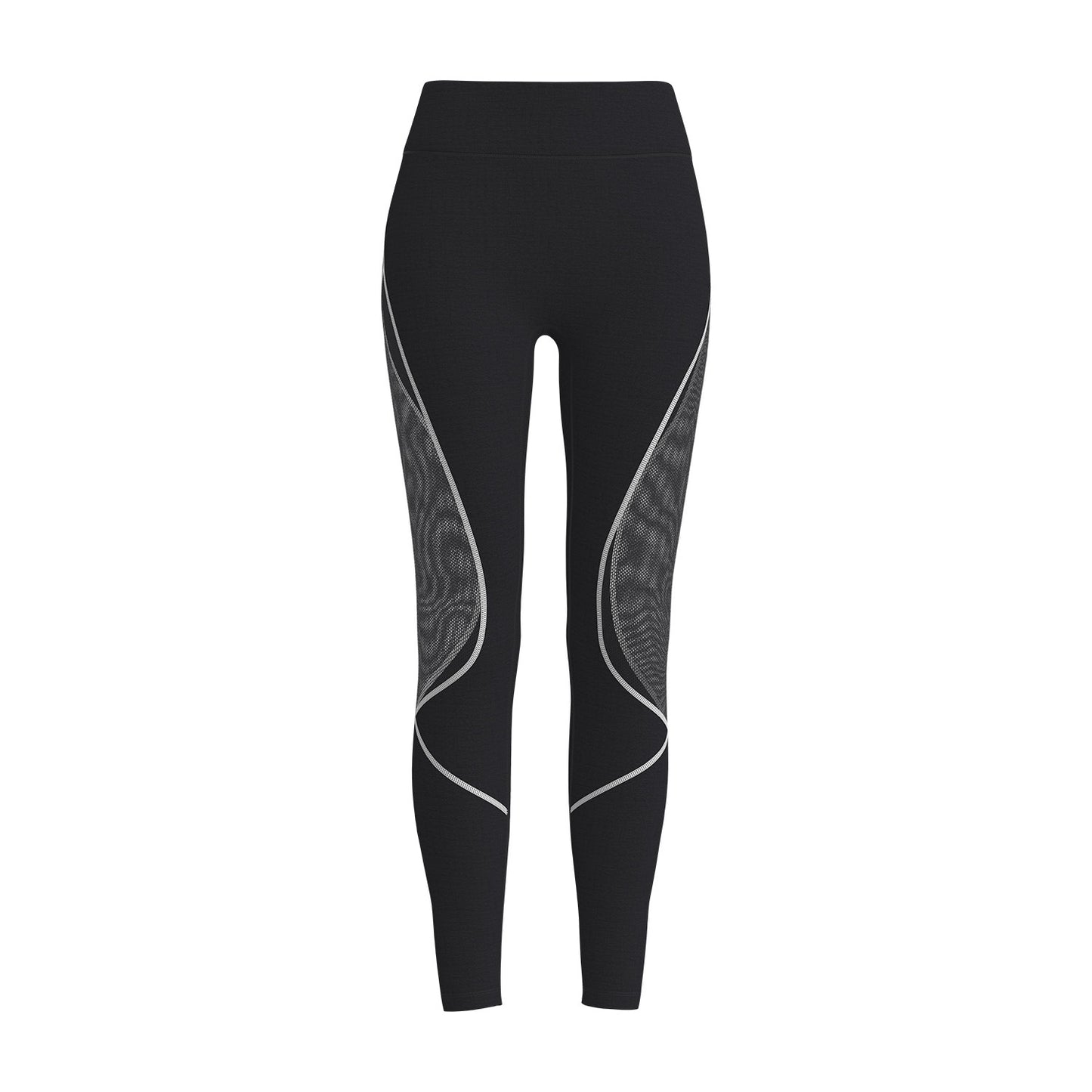High Waist Yoga Pants Mesh Panels