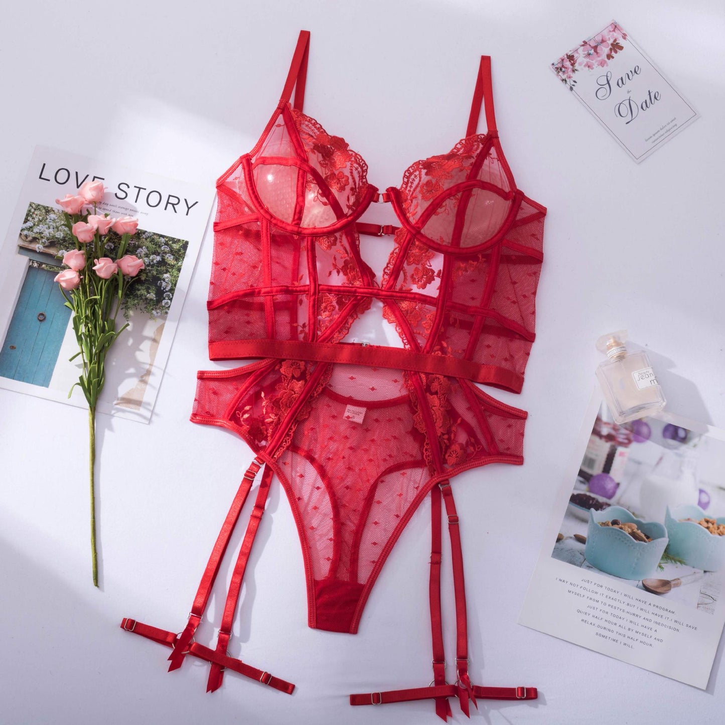 Spring Summer New Underwear Sexy Embroidered Garter Body Shaping Corsets Women Clothing