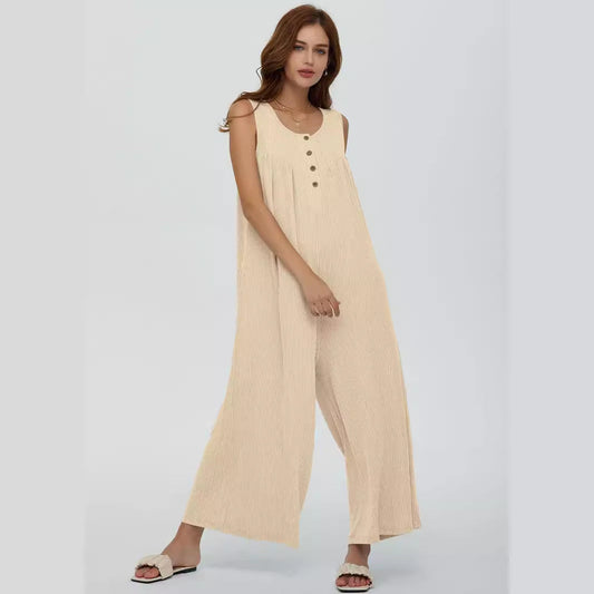 Autumn Winter Women Fresh Casual Women Pocket Jumpsuit