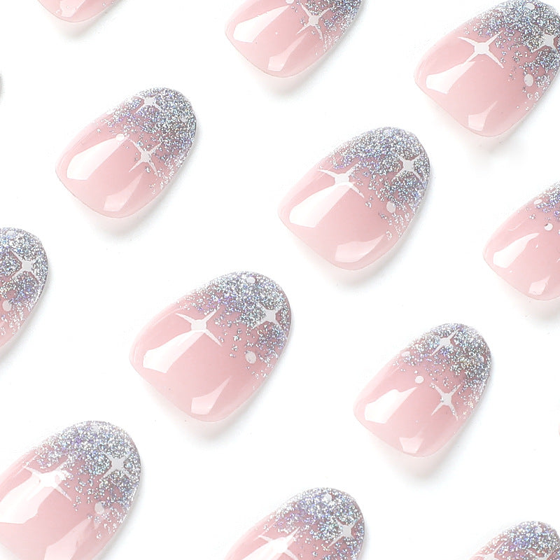 Wearable Nail Sticker White Asterism Short Wear Armor