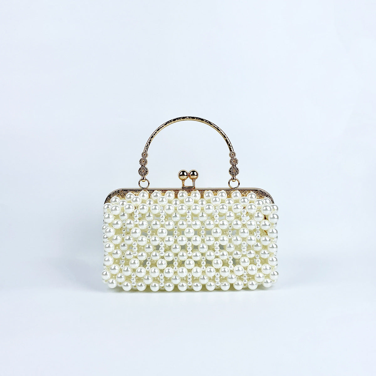 French Pearl Bag Voice Korean Hand Woven Bag Fairy Girl Hand Carrying Dinner Bag