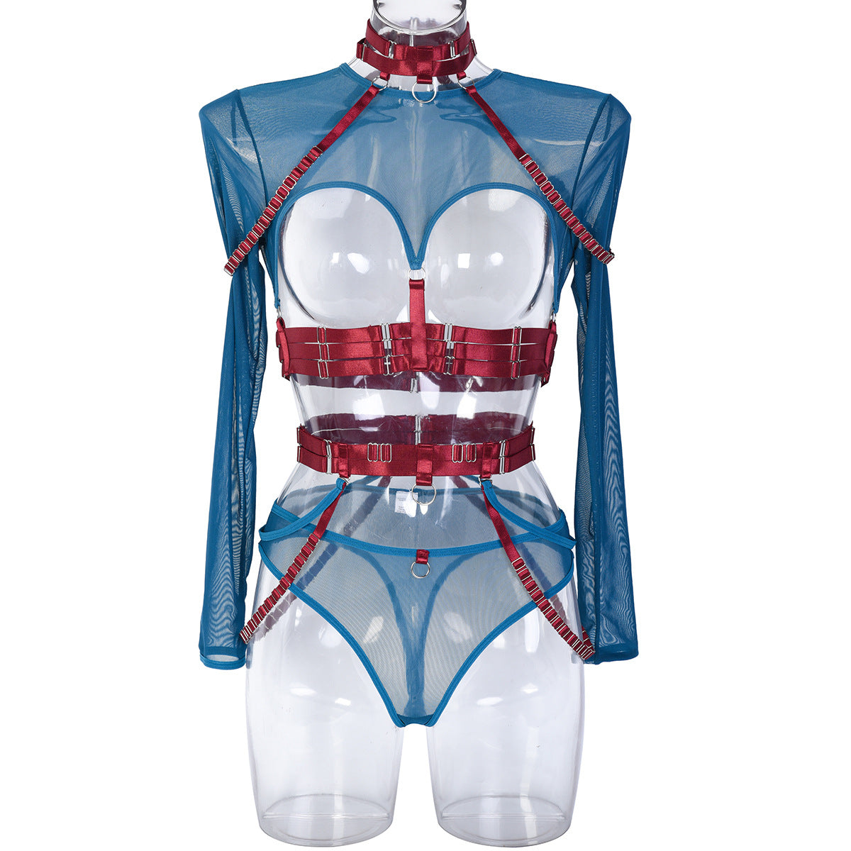 Sexy Three Piece Set at Complex Strap Halter Waist Seal Nightclub Sexy Underwear