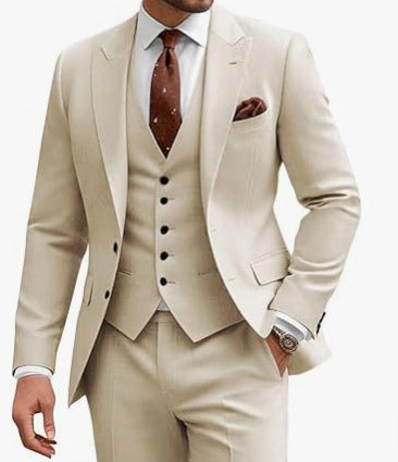 Men's Casual Business/Wedding Three-piece Suit