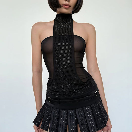 Hot Girl Street Breasted Design All-match Ballet Short Skirt
