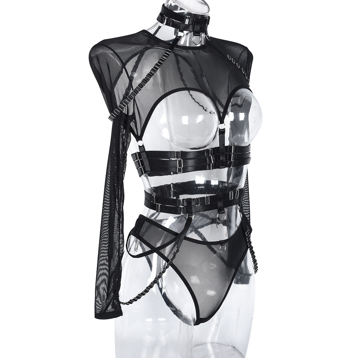Sexy Three Piece Set at Complex Strap Halter Waist Seal Nightclub Sexy Underwear