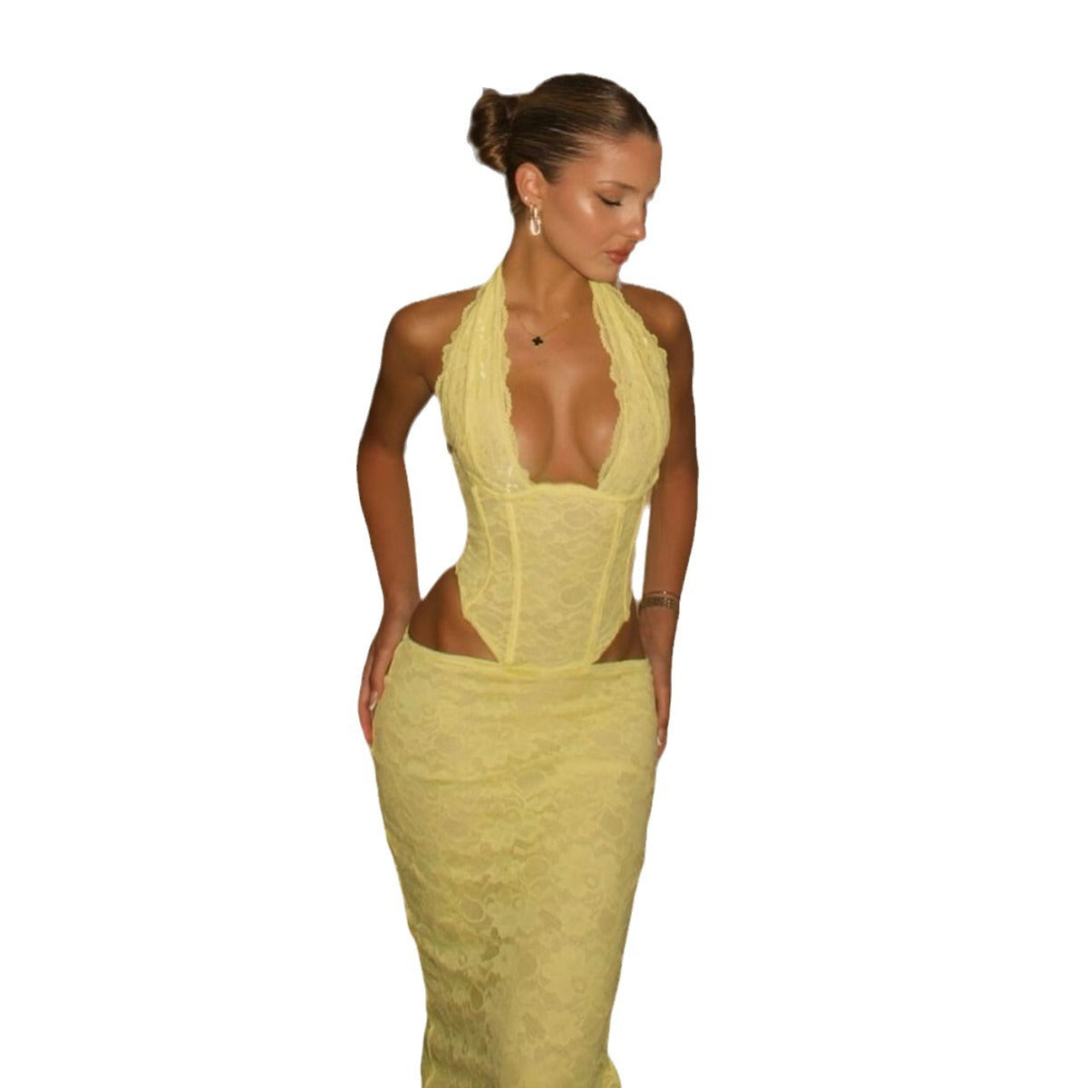 Pure Desire Halter Backless Dress