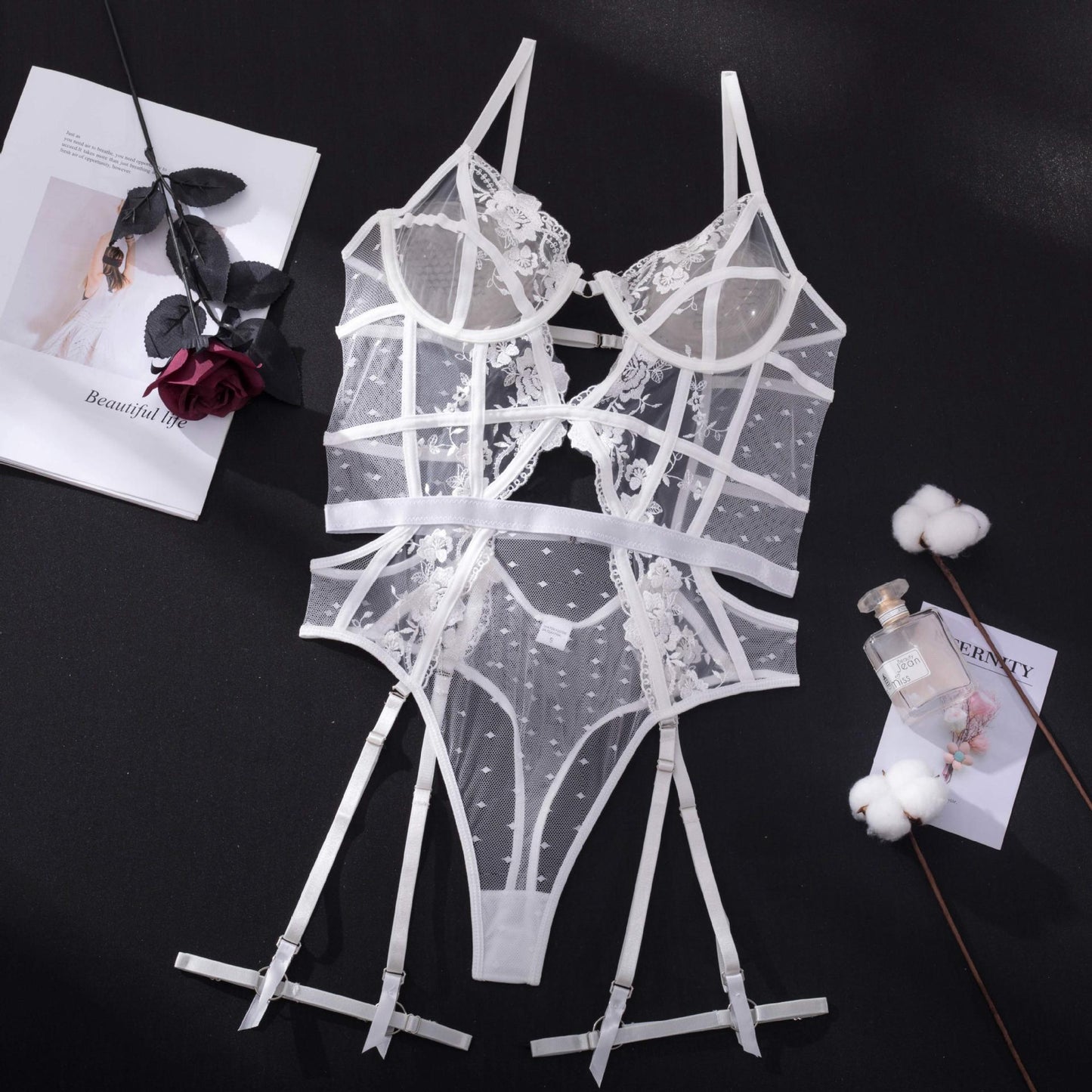 Spring Summer New Underwear Sexy Embroidered Garter Body Shaping Corsets Women Clothing