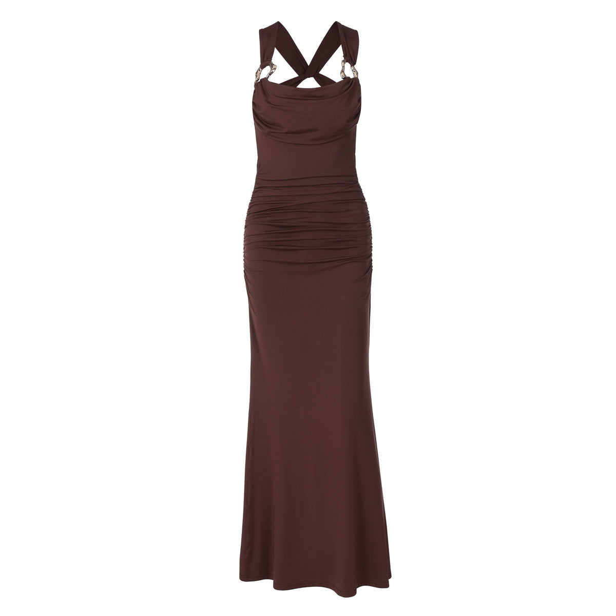 Backless ruched Long Dress