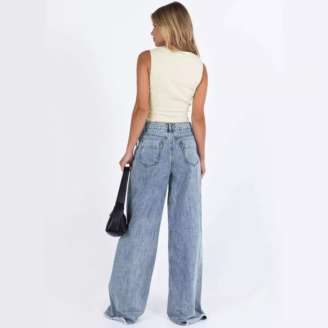 Leisure Wide Leg Denim