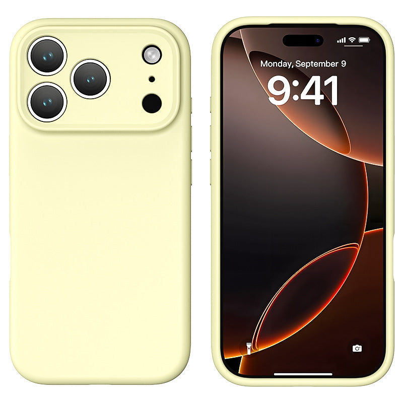 Simple Solid Color Liquid Silicone Phone Case