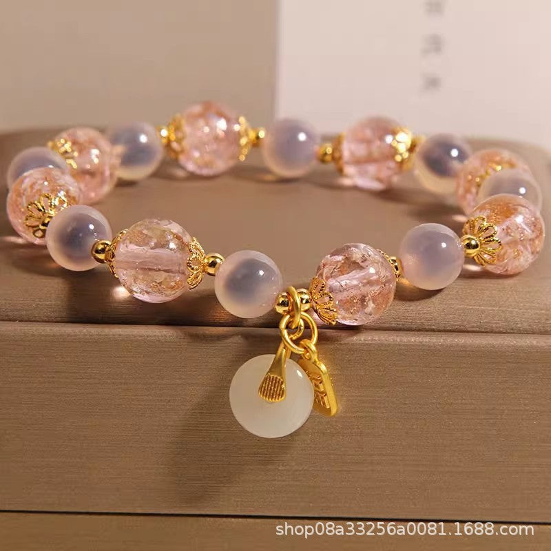 Natural Heart Agate Bracelet For Women