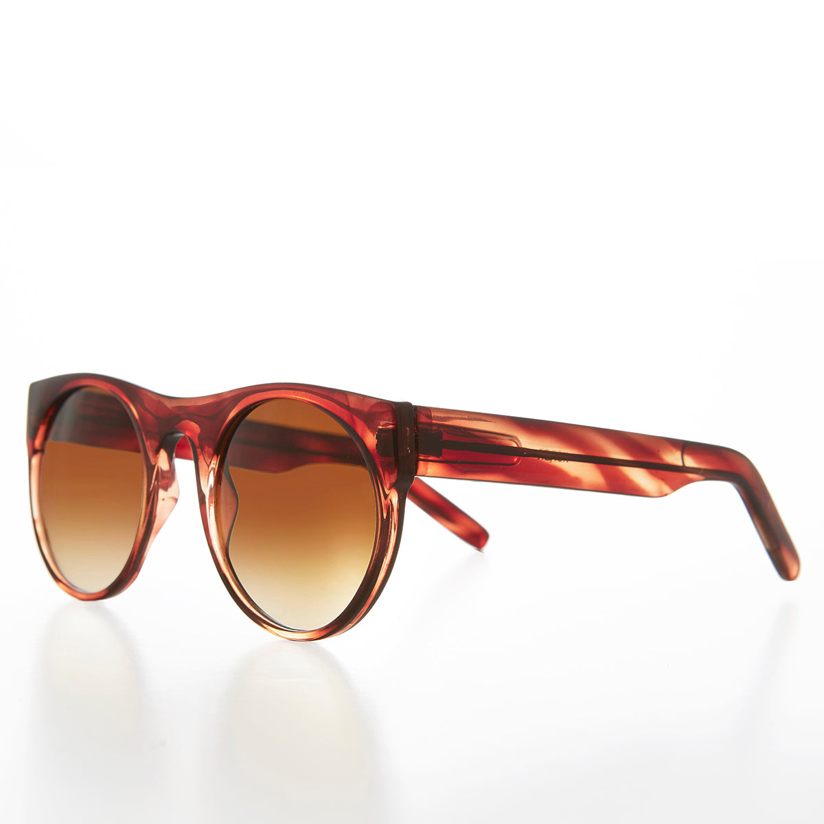 Round Tortoiseshell Unisex Vintage Sunglass - Ontario by Sunglass Museum