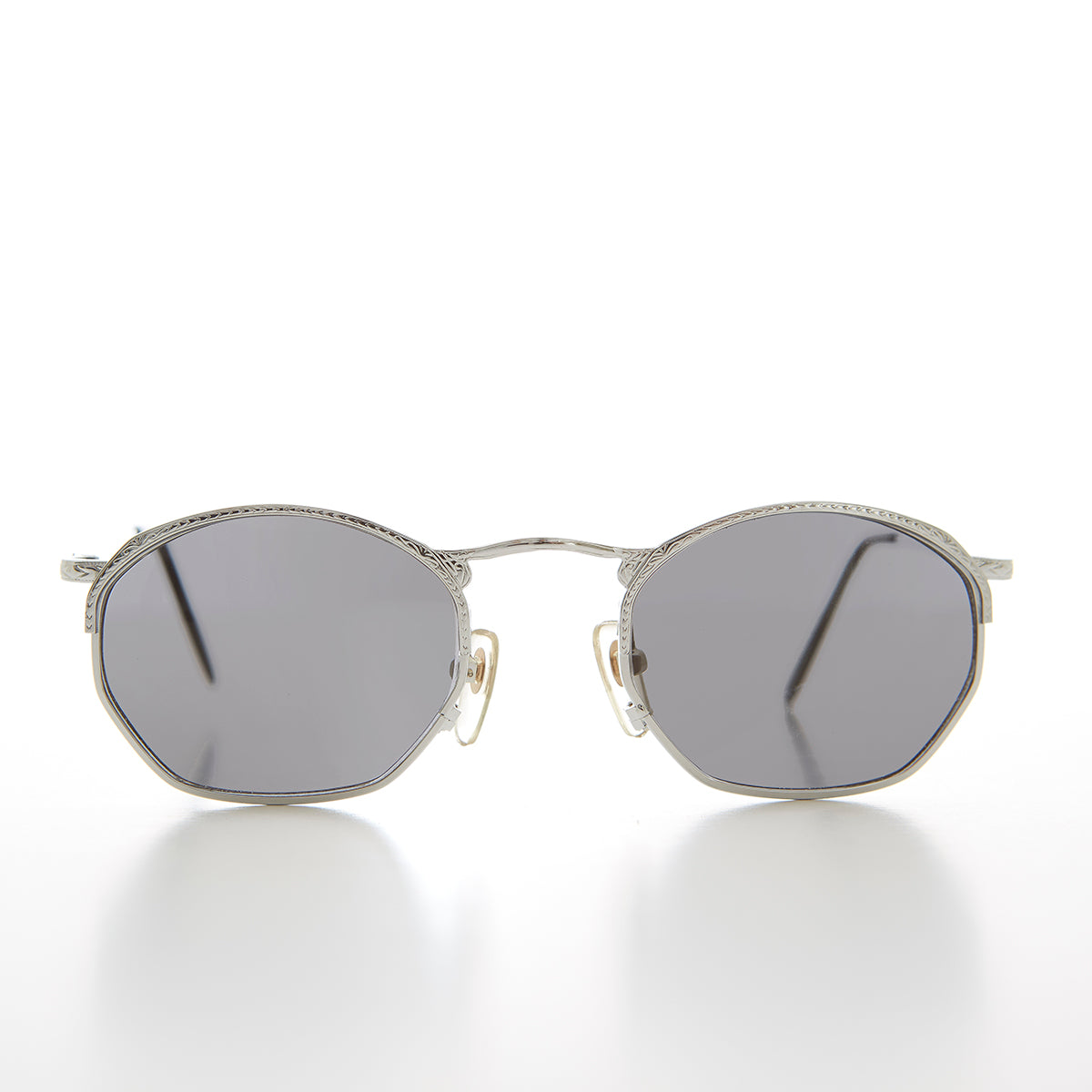Semi Octagon Unisex Metal Vintage Sunglass - Onas