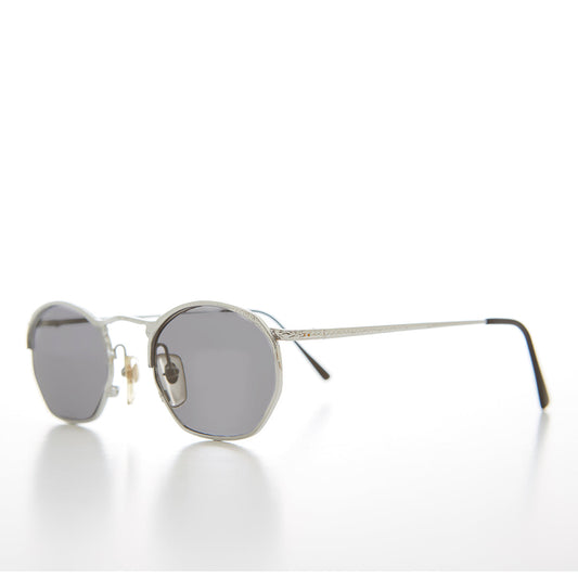 Semi Octagon Unisex Metal Vintage Sunglass - Onas