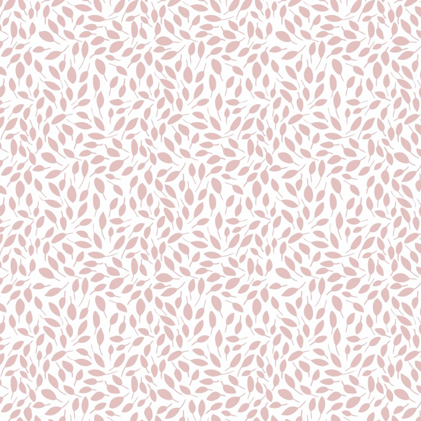 Pink Leaves Pima Long Pajama Set