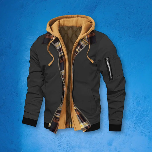 ChillGuard Men's Hooded Jacket - Stylish Two-in-One