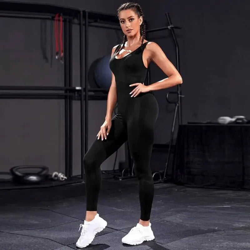 FlexiFit Backless Bodycon Yoga Jumpsuit