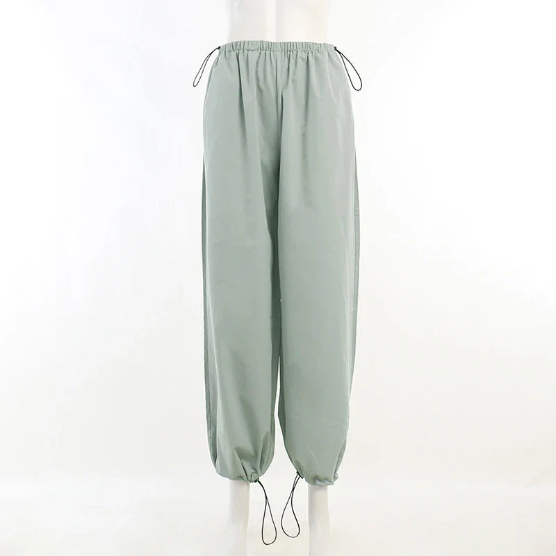 Y2K Vintage Wide-Leg Cargo Joggers for Women