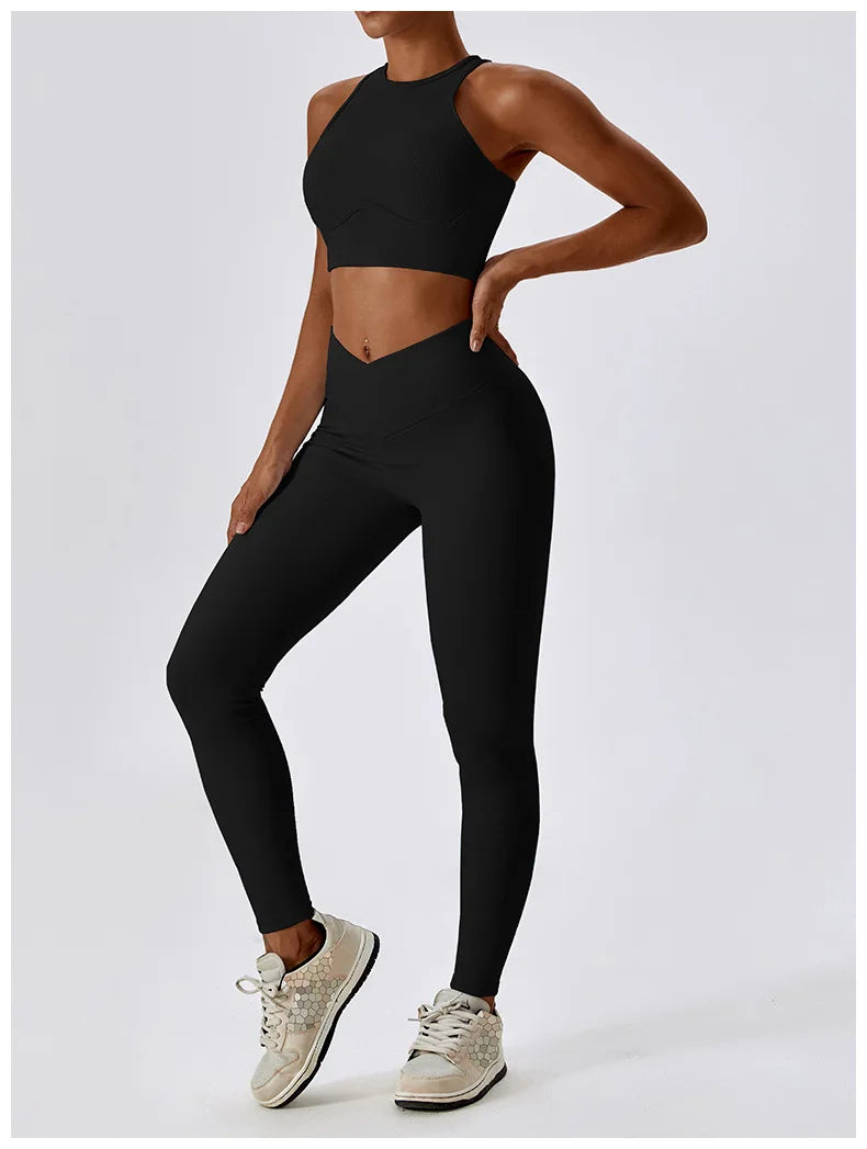 Women's 2Pcs Sports Workout Suit