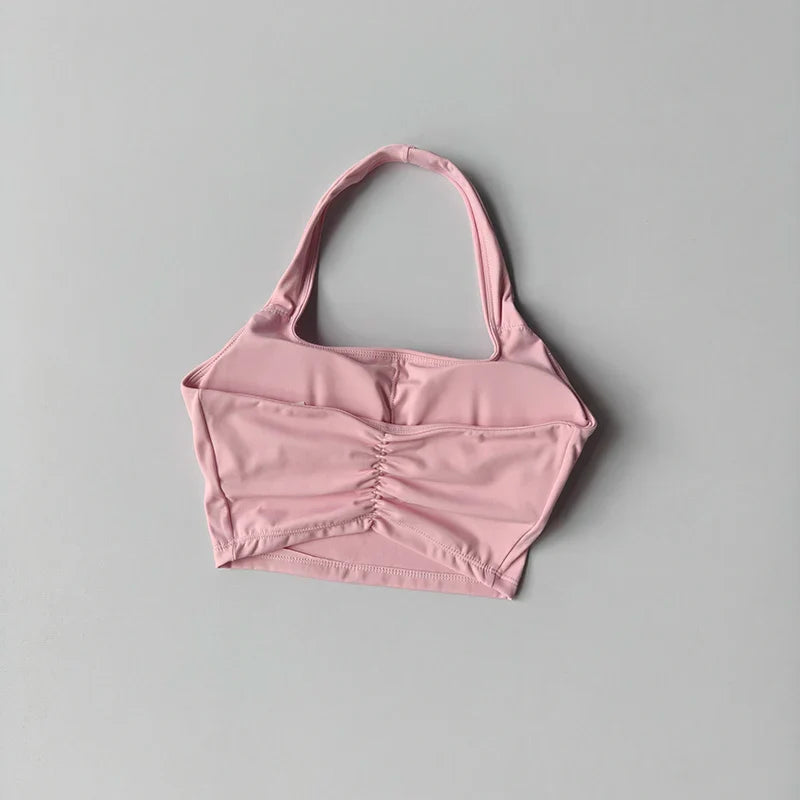 Backless Bliss: Sexy Sports Bra & Yoga Crop Top