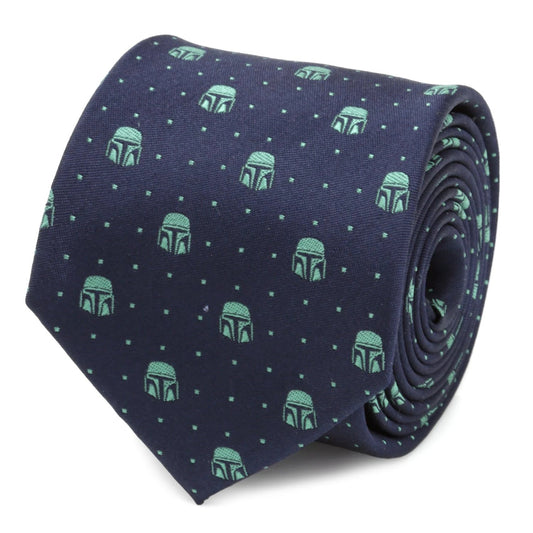 Star Wars Mandalorian and Grogu Zipper Tie Father and Son Gift Set by Cufflinks.com