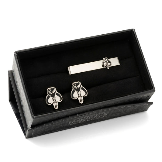 Star Wars Mandalorian Mythosaur Cufflinks and Tie Bar Gift Set