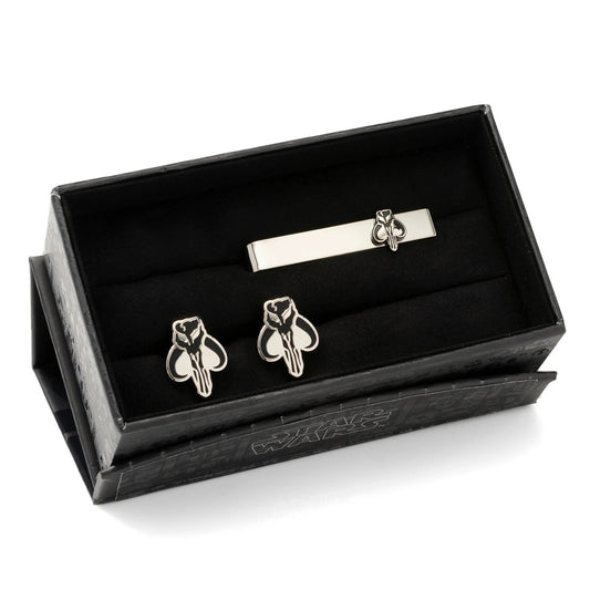 Star Wars Mandalorian Mythosaur Cufflinks and Tie Bar Gift Set by Cufflinks.com