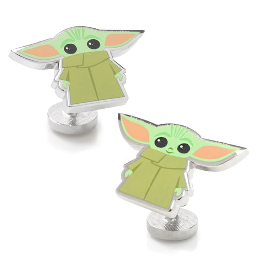 Star Wars Grogu Cufflinks, Tie Bar, and Lapel Pin Gift Set by Cufflinks.com