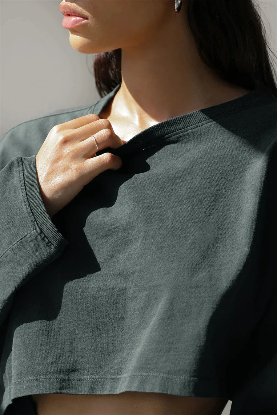 FlexiFit Women's Long Sleeve Sports Crop Top