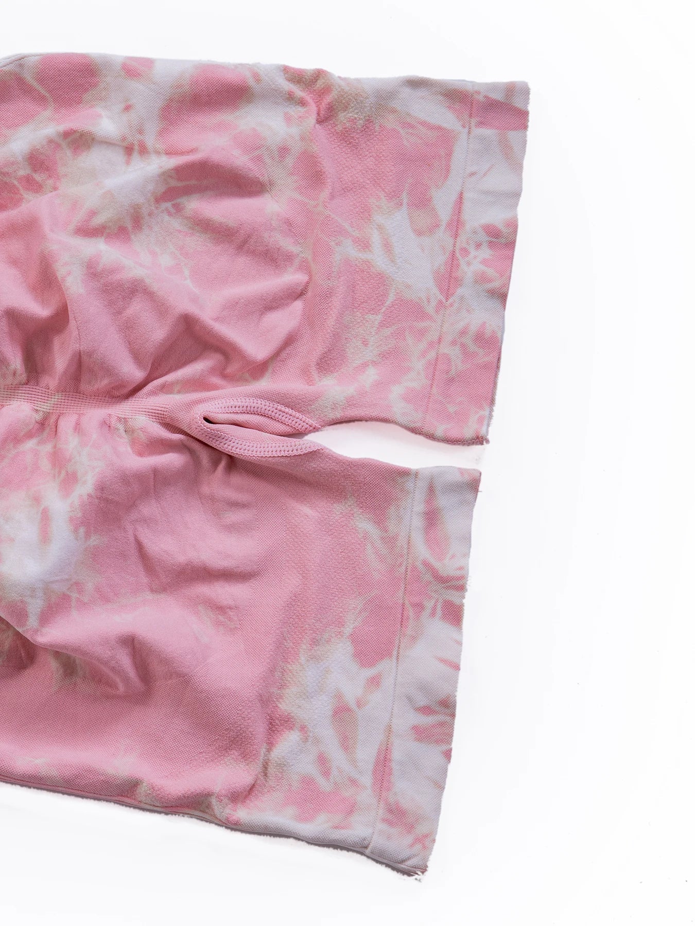 Women's Tie Dye Ruched High Waist Sports Shorts