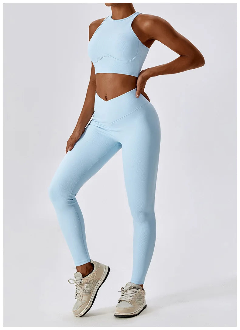 Women's 2Pcs Sports Workout Suit