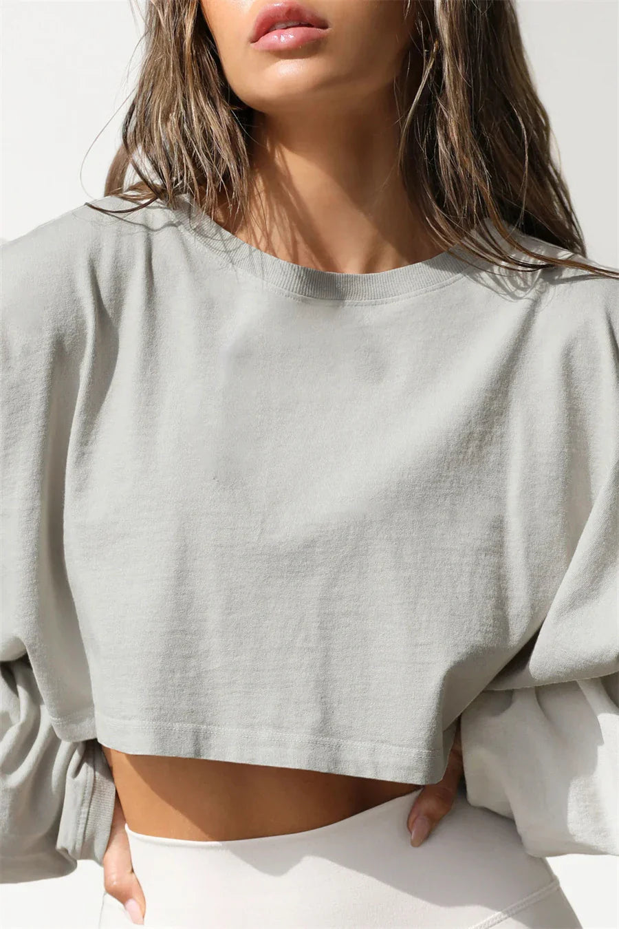FlexiFit Women's Long Sleeve Sports Crop Top