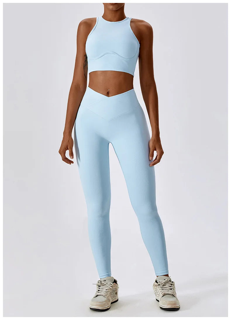 Women's 2Pcs Sports Workout Suit
