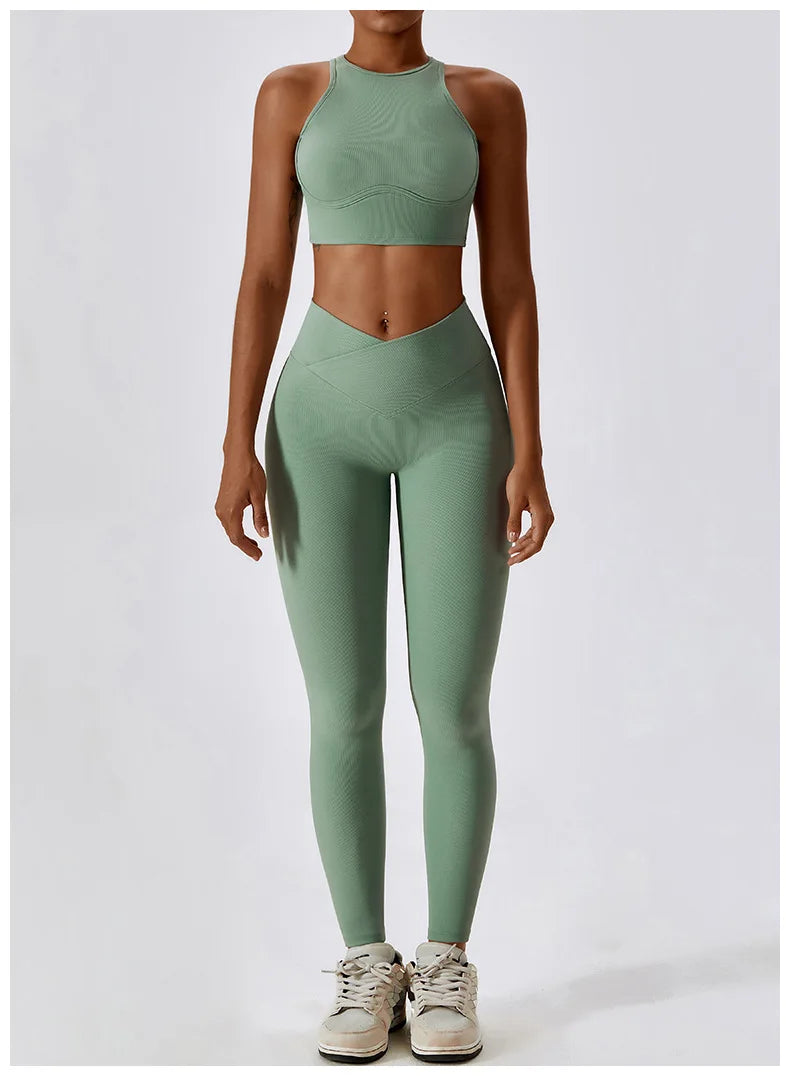 Women's 2Pcs Sports Workout Suit