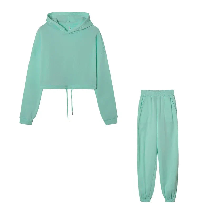 Women's Long-Sleeved Sports Suit, Two-Piece Set