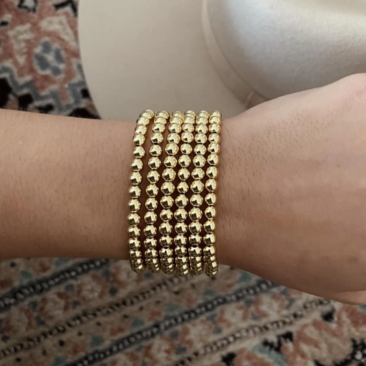 NEW 5mm Gold Bead Bracelet by Views & Co