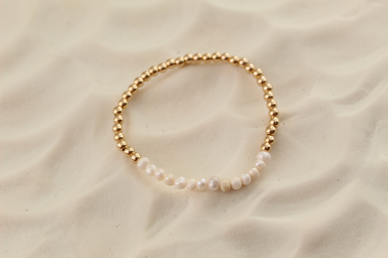 Evil Eye Pearl Beaded Bracelet Set Adjustable Evil Eye Bracelet by Views & Co