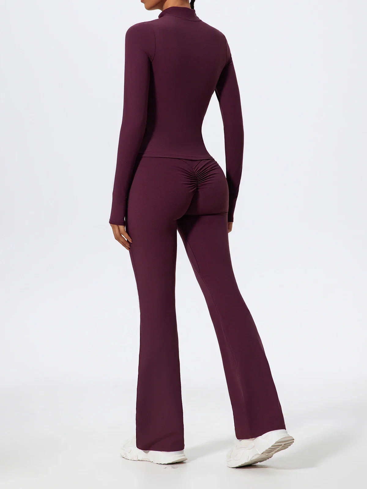 Women's Half Zipper Long Sleeve 2-Pc Activewear