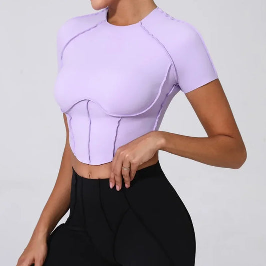 NudeFit Quick-Dry Yoga Top - Seamless Activewear