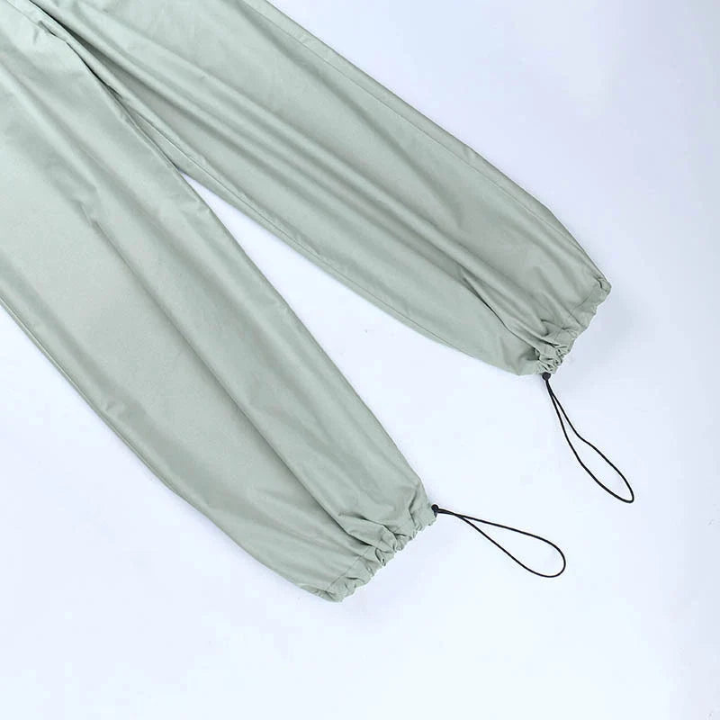 Y2K Vintage Wide-Leg Cargo Joggers for Women